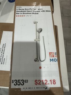 MOEN 4-Spray Eco-Performance Handheld Hand Shower with Slide Bar in Brushed Nickel