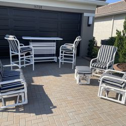 Bar And Chairs PVC Patio Set 