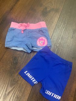 Lot of 2 girls my little pony shorts size 4/5 #23