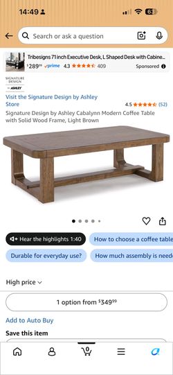 Coffee table wood