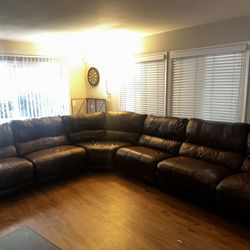 Leather Sectional Couch 