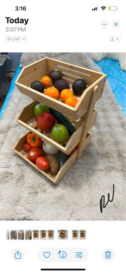 3 tier bamboo fruit storage