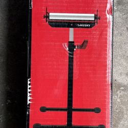 Husky 23 in. to 43 in. Stationary Steel Roller Stand with Edge Guide