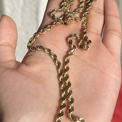14k Diamond Cut Rope Chain