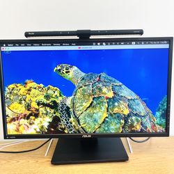 ASUS 27'' 2K Monitor with Adjustable Stand + Screen Light Bar
