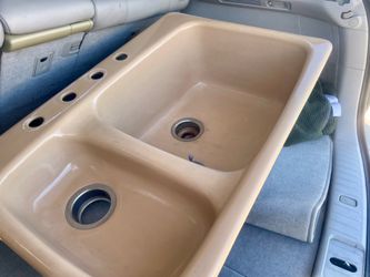 Vintage Kohler, cast-iron kitchen sink