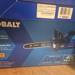 Kobalt 40v Brushless Chainsaw Kit