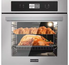 (Brand New)24 in. Built-in Single Electric Wall Oven in Stainless Steel with Convection and Rotisserie, ETL Certified