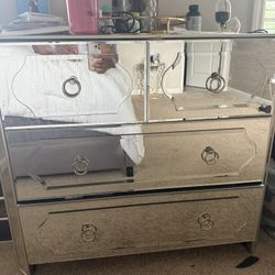 Mirrored Glass Dresser