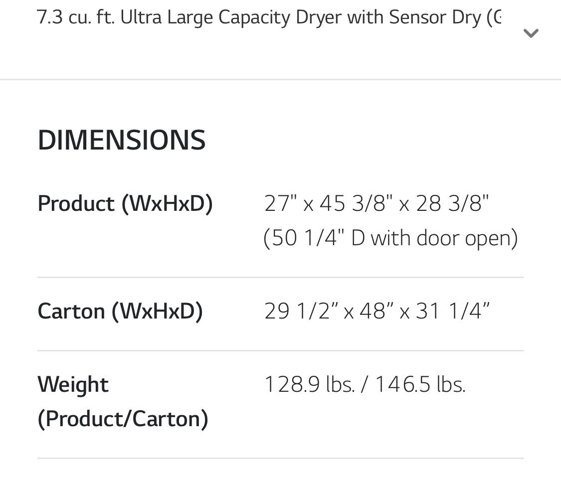 LG Dryer 