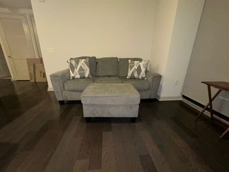 Grey living room couch