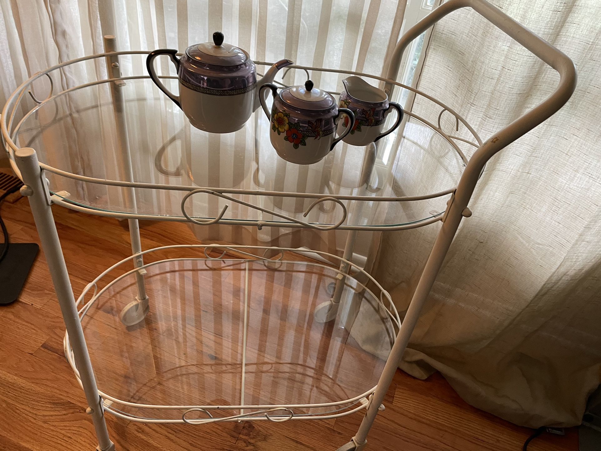 Vintage Tea Cart Glass