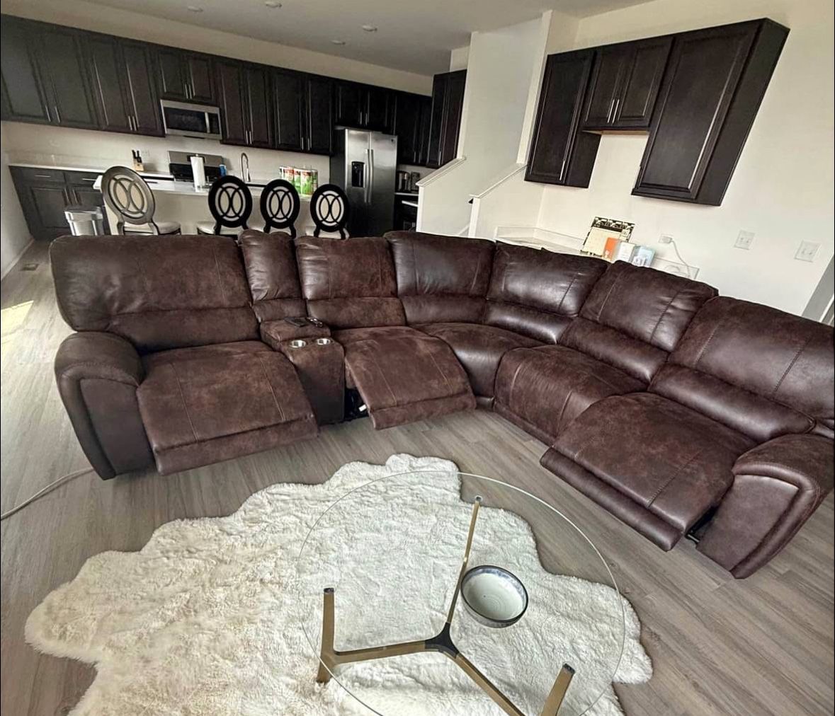 Power Reclining Sectional Couch