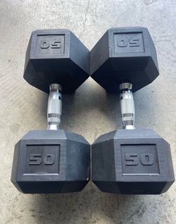 CAP Barbell, 50lb Coated Hex Dumbbell,