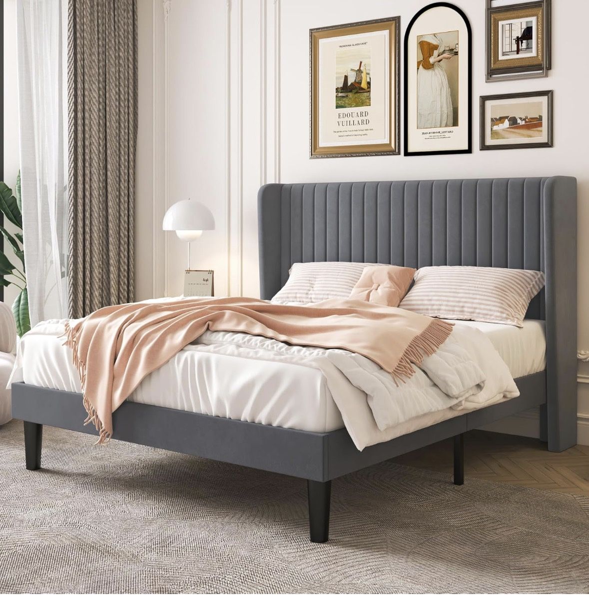 Queen Velvet Bed Frame