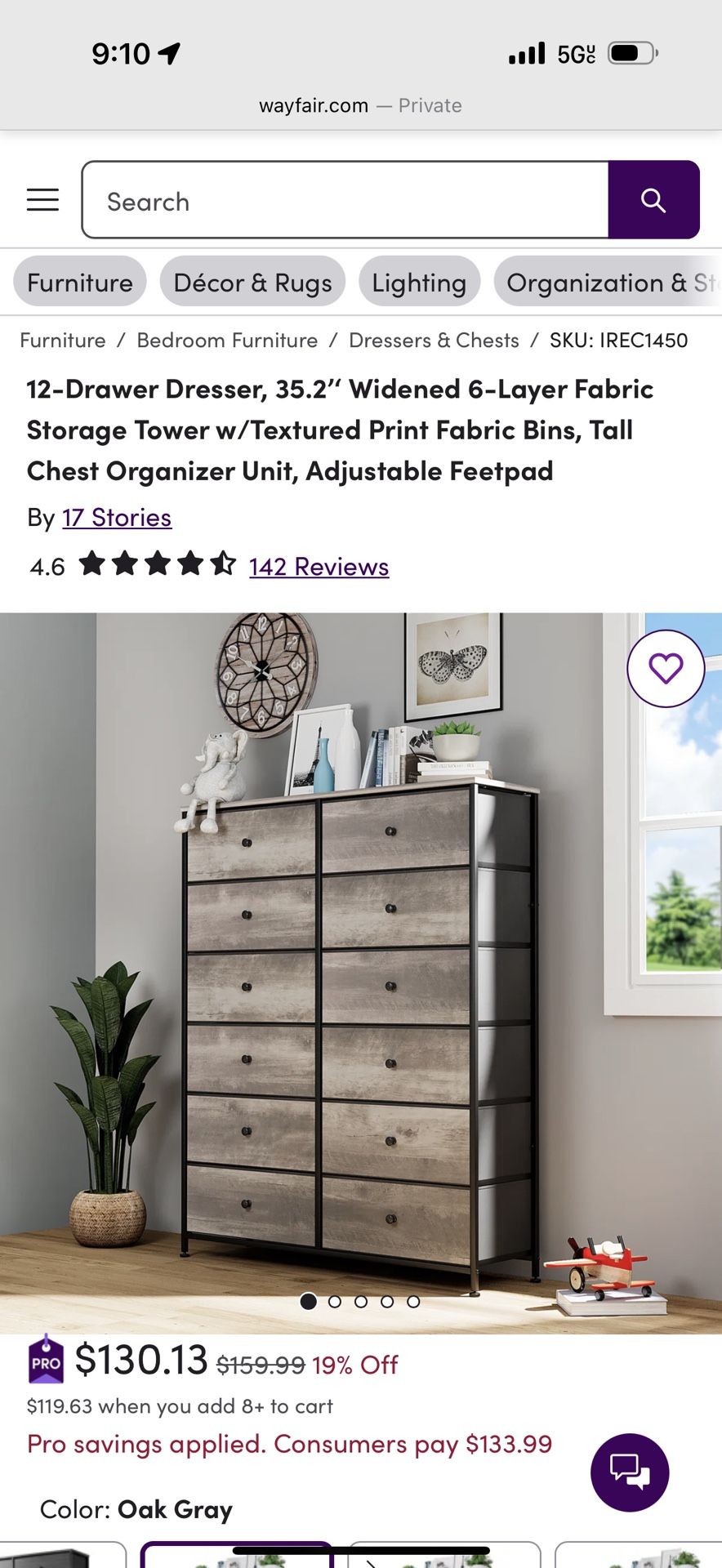 Drawer Dresser Chest