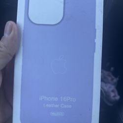 CASE FOR IPHONE 16 Pro MAG SAFE PURPLE EN LEATHER 