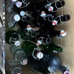 Flip Top Glass Bottles