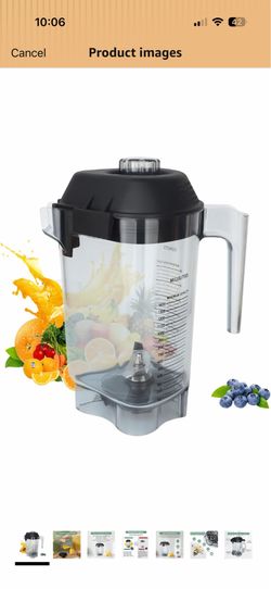 Blender Pitcher 48oz Compatible with Commercial Blenders VM0145 36019 156 VM0100A etc. Replacement 48 oz triangular Blender Container Pitcher