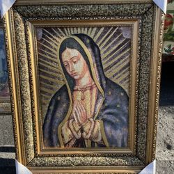 Virgen Cuadro De Tela | Virgin Mary Frame