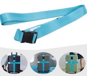 3Pcs Luggage Straps, Adjustable Cross Travel Packing Suitcase Belts