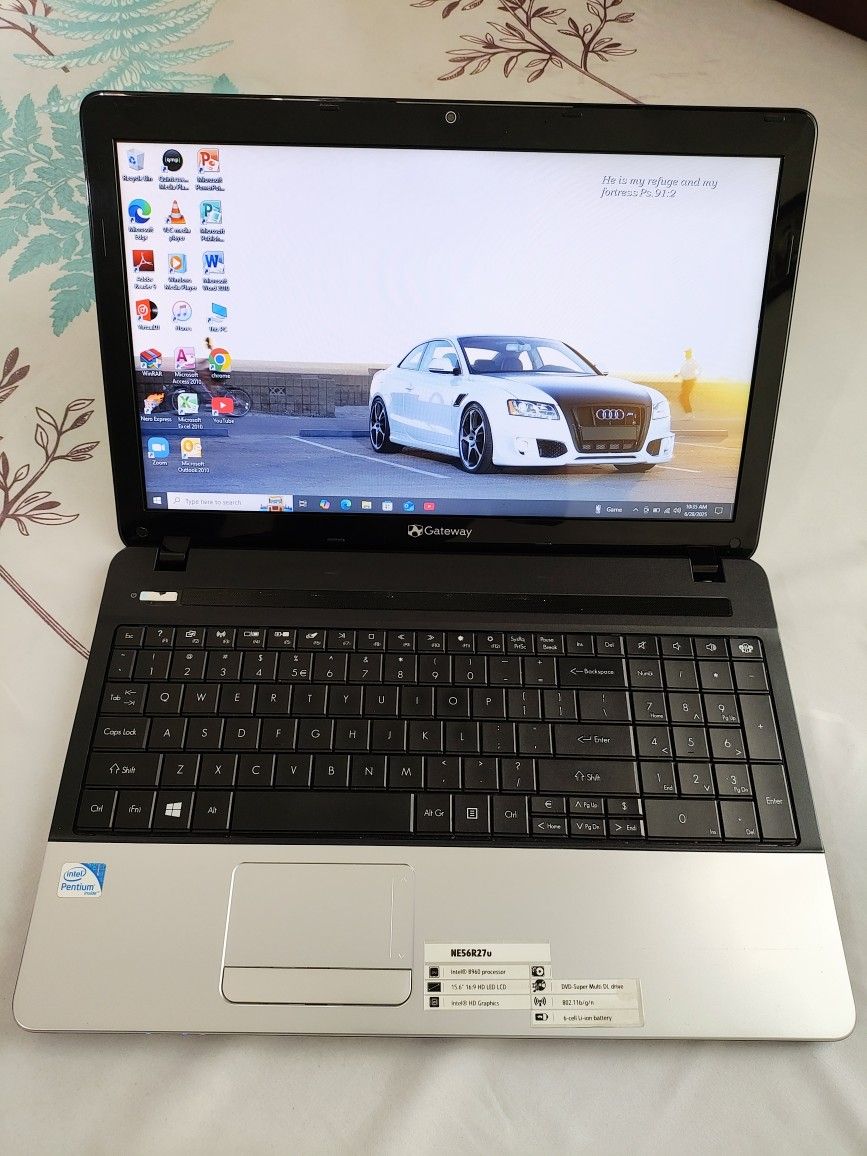 15.6"inch Intel Pentium Gateway Laptop, 250GB HDD, 6GB RAM, Inbuilt Bluetooth, HDMI, DVD RW 📀 And a WebCam. Windows 10 Installed.