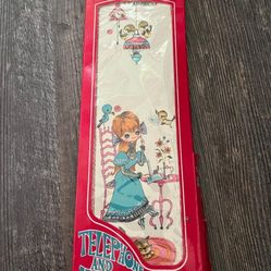 Vintage 1969 Mod Kitsch big eye girl HOLIDAY FAIR Telephone & Address Book in Original Box!