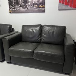 Leather Sofa Bed $550