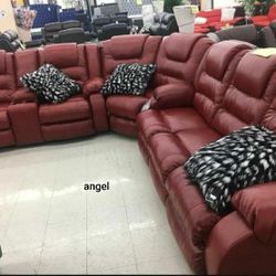 Vacherie Salsa Recliner Sectional Couch Same Day Delivery