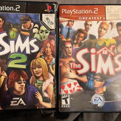 Sims & Sims 2 For PS2