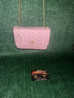 Pink coach shoulder bag