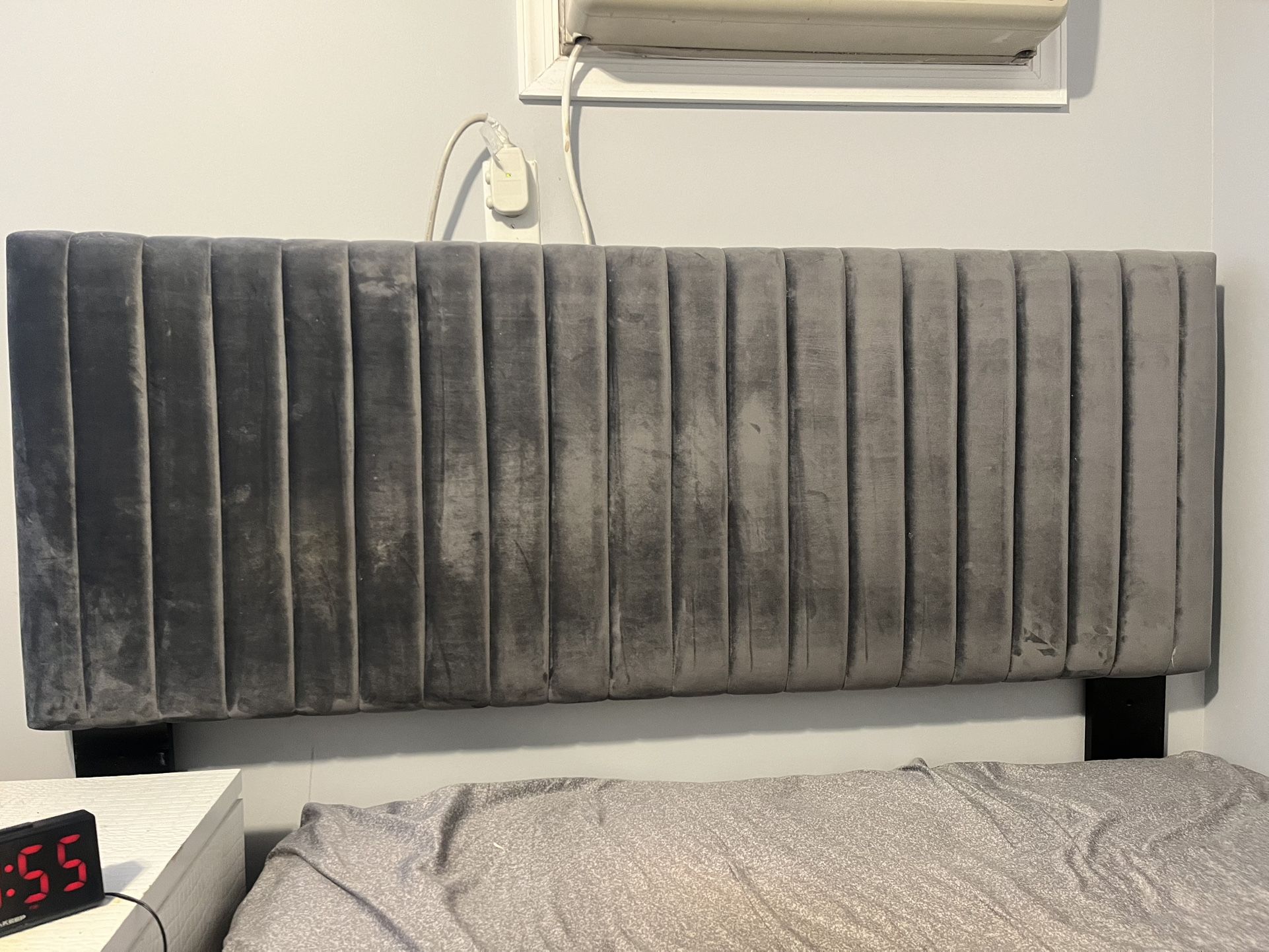 Gray Velvet Headboards