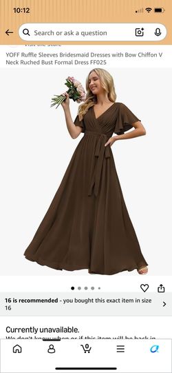 Chocolate brown bridesmaid dress