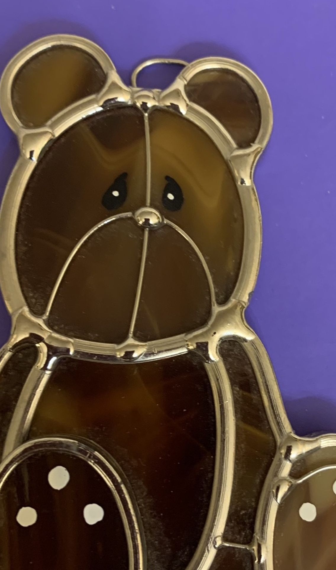 Stained Glass Bear Ornament
