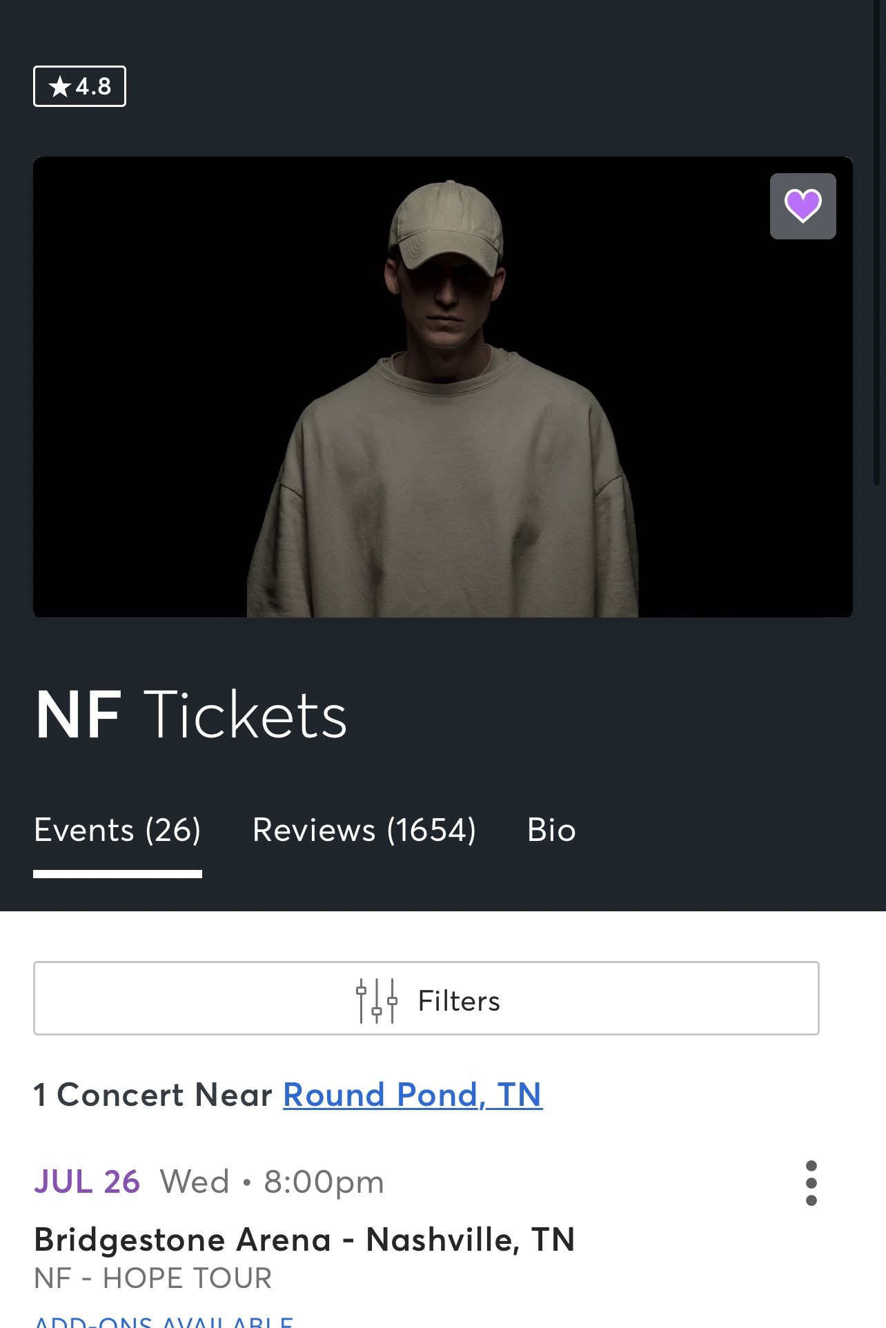 NF Hope Tour 2 Tickets Bridgestone Arena Nashville TN