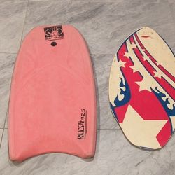 Body Glove Rush 425 Bodyboard Boogie Board & Morey Skim Board - Take Both For $10 Total 