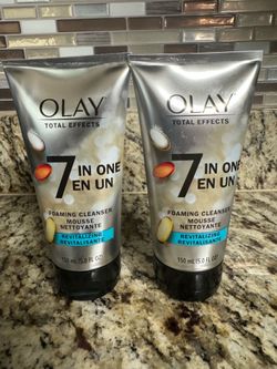 TWO (2) - New Olay Total Effects 7 In One Revitalizing Foaming Cleanser Face Wash