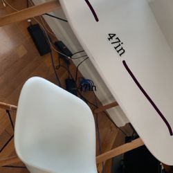 Modern White Table with Chair 