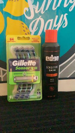 Gillette Sensor3 Razors & Edge Shave Gel Bundle