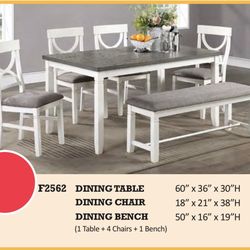 6 Pc Dining Table Set 