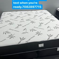 Huge sale for Mattress And Box Twin size mattress and box 150.$ full 190$ Queen 200$ king 290$. free delivery free set up 708….280….7715… cash or Zell