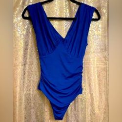 Express Royal Blue Bodysuit 
