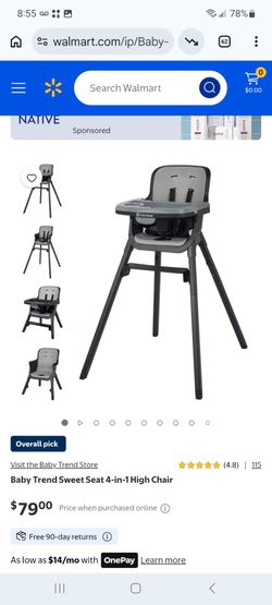 Baby Trend Sweet Seat 4-in-1 High Chair $55