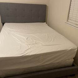 Queen Bed With Pillow Top Mattress And Box Spring 
