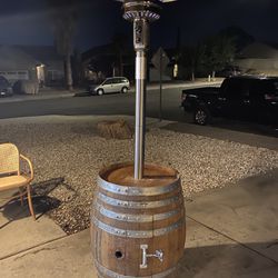 Wine Barrel Patio Heater
