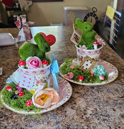 Alice in Wonderland- inspired centerpiece