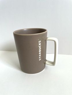 Starbucks Matte Beige/Brown/Gray Speckled Ceramic Coffee Cup Mug 12 oz
