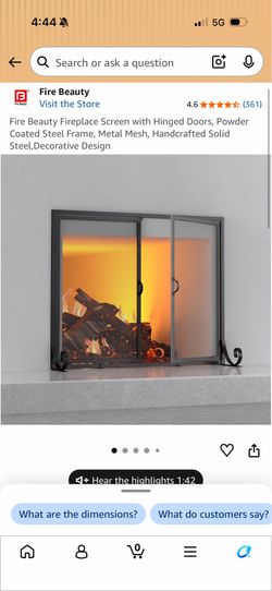 Fireplace screen