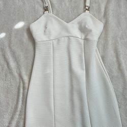 White Midi Fitted Dress