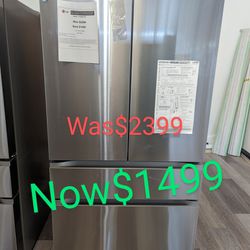 36 W 30 Cu.Ft French Door Refrigerator With Internal Water And Ice/ Full Convert Drawer $0 Down 0% Interest Financing Available 